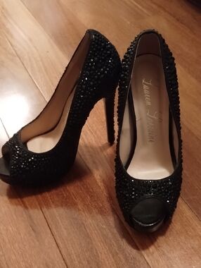 Bling Black Heels